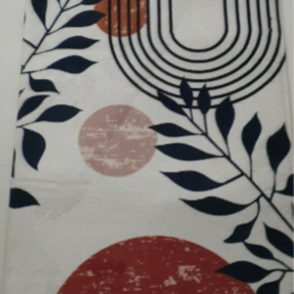 Abstract Leaf Design Bath Mat 20 x 30 - Picture 5 of 7